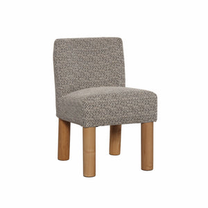 Lh Imports Destiny Dining Chair - Elegant Tweed Design With Natural Wood Legs For Stylish Home Décor Brown 100% Polyester Fabric,25,000 Rub Count,Medium Density D30 & D35 Foam,Chair Frame Made Of Pine And Plywood,Legs In Natural Solid Oak Wood Cr043-pxb