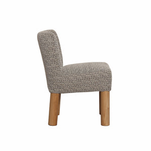 Lh Imports Destiny Dining Chair - Elegant Tweed Design With Natural Wood Legs For Stylish Home Décor Brown 100% Polyester Fabric,25,000 Rub Count,Medium Density D30 & D35 Foam,Chair Frame Made Of Pine And Plywood,Legs In Natural Solid Oak Wood Cr043-pxb