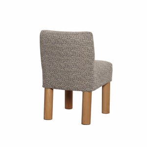 Lh Imports Destiny Dining Chair - Elegant Tweed Design With Natural Wood Legs For Stylish Home Décor Brown 100% Polyester Fabric,25,000 Rub Count,Medium Density D30 & D35 Foam,Chair Frame Made Of Pine And Plywood,Legs In Natural Solid Oak Wood Cr043-pxb