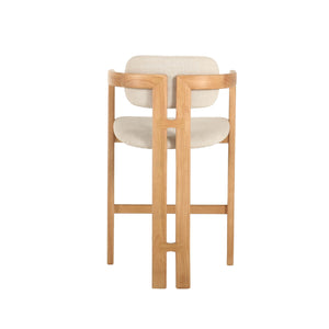 Lh Imports Monterrey Counter Stool - Stylish Cognac Upholstered Seating For Modern Home Decor Enhancements Beige Rubberwood,Polyester,Foam,Dacron Cr044-nat