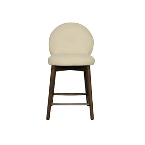 Lh Imports Petite Counter Stool - Modern Crosshatch Pebble Cream Design With Durable Rubberwood Frame Beige Rubberwood,Foam,Polyester Cr046