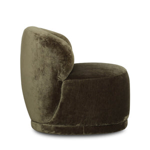 Lh Imports Rollo Club Chair - Elegant Distressed Velvet Accent For Stylish Home Decor And Comfort Green Foam,Polyester Cr047-dkg