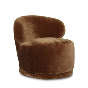 Lh Imports Rollo Club Chair - Elegant Distressed Velvet Accent For Stylish Home Decor And Comfort Brown Foam,Polyester Cr047-dvb