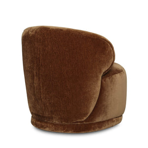Lh Imports Rollo Club Chair - Elegant Distressed Velvet Accent For Stylish Home Decor And Comfort Brown Foam,Polyester Cr047-dvb