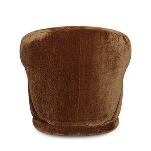 Lh Imports Rollo Club Chair - Elegant Distressed Velvet Accent For Stylish Home Decor And Comfort Brown Foam,Polyester Cr047-dvb