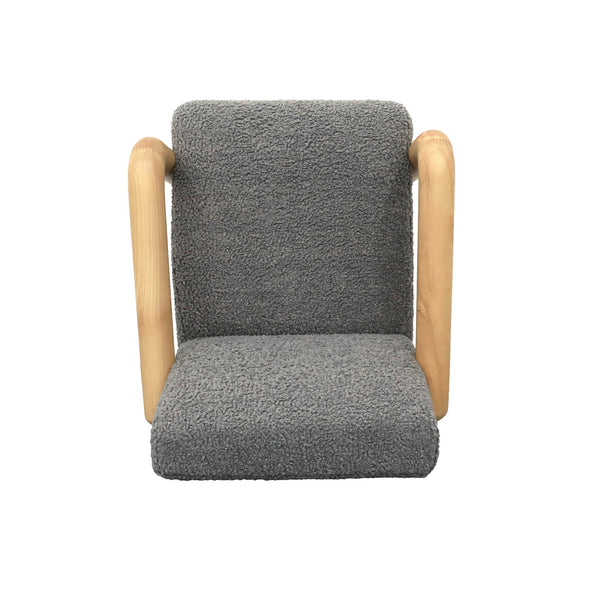 Lh Imports Alaska Club Chair - Luxurious Storm Grey Fabric With Ergonomic Design For Chic Home Seating Grey Rubberwood,Polyester,Foam,Polyester Fibre Cr049-gr/Nf