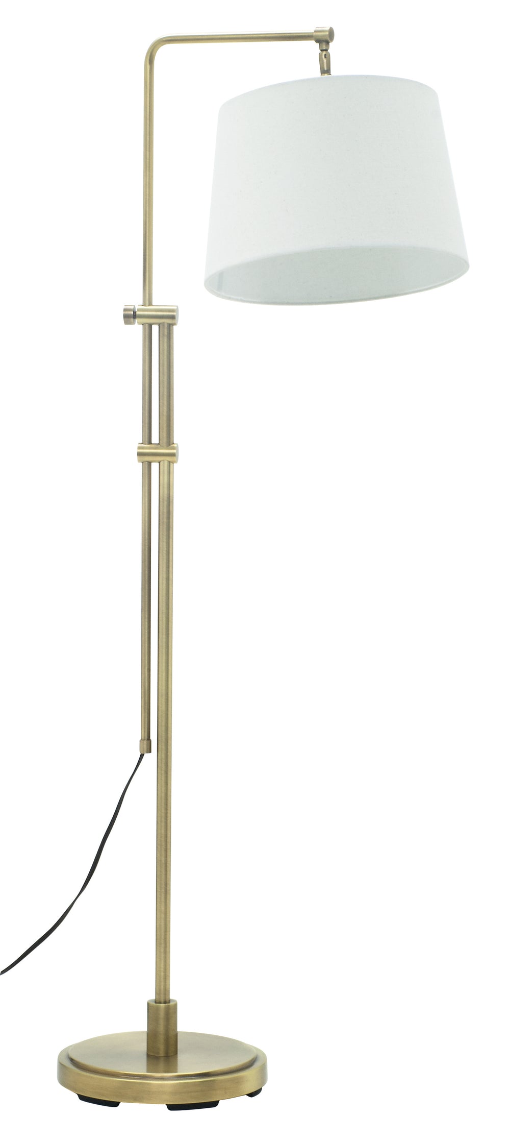 House Of Troy Crown Point Adjustable Floor Bridge Lamp - Elegant Design For Your Living Space Lighting Needs Antique Brass Metal Cr700-ab