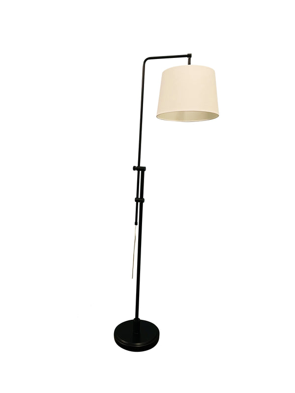 House Of Troy Crown Point Adjustable Downbridge Floor Lamps - Elegant Lighting With Height From 38" To 53" Black Metal Cr700-blk