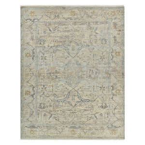 AMER Rugs Craft  CRA-2 Hand-Knotted Handmade Raw Handspun New Zealand Wool Transitional Bordered Rug Camel 10' x 14'