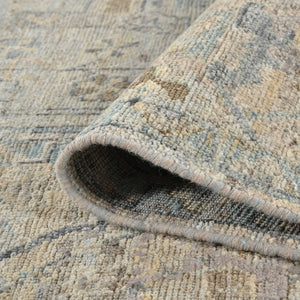 AMER Rugs Craft  CRA-2 Hand-Knotted Handmade Raw Handspun New Zealand Wool Transitional Bordered Rug Camel 10' x 14'