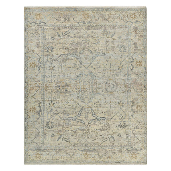 Craft Hand-knotted New Zealand Wool Oriental Rug Transitional Bordered Style for Any Room