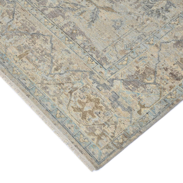 Craft Hand-knotted New Zealand Wool Oriental Rug Transitional Bordered Style for Any Room