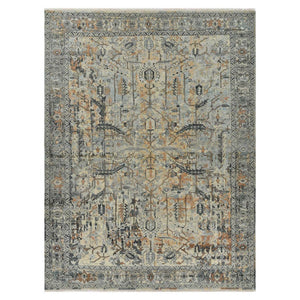 Amer Rugs Craft Classic Bordered Hand-knotted Area Rug In Rich Colors For Luxurious Comfort And Style Blue Wool Cra50912