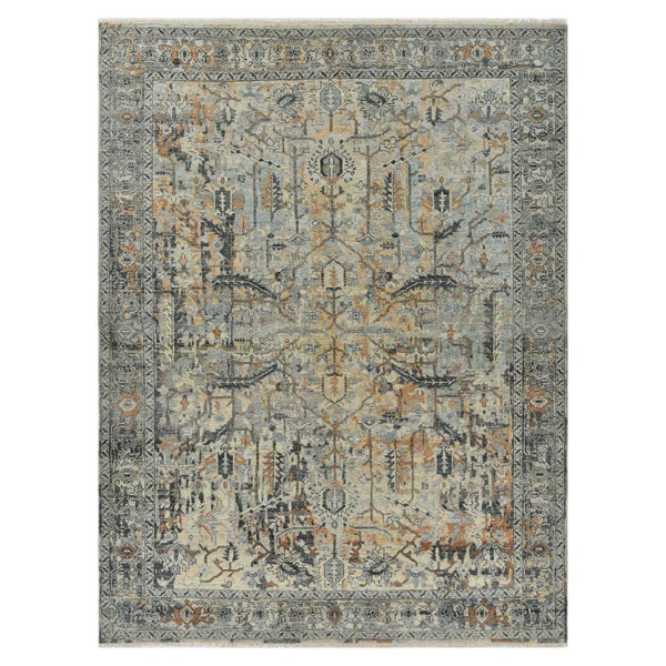 Amer Rugs Craft Classic Bordered Hand-knotted Area Rug In Rich Colors For Luxurious Comfort And Style Blue Wool Cra50912