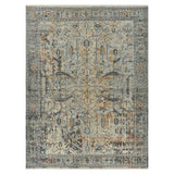 AMER Rugs Craft  CRA-5 Hand-Knotted Handmade Raw Handspun New Zealand Wool Transitional Bordered Rug Blue 10' x 14'