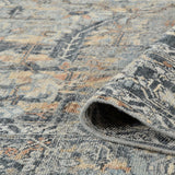 AMER Rugs Craft  CRA-5 Hand-Knotted Handmade Raw Handspun New Zealand Wool Transitional Bordered Rug Blue 10' x 14'