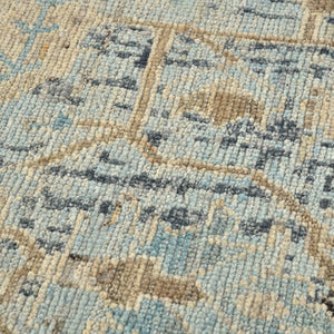 AMER Rugs Craft  CRA-6 Hand-Knotted Handmade Raw Handspun New Zealand Wool Transitional Bordered Rug Off White 10' x 14'