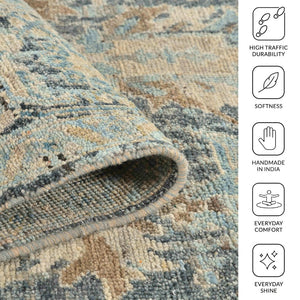 Amer Rugs Craft Classic Bordered Hand-knotted Area Rug In Rich Colors For Luxurious Comfort And Style Off White Wool Cra60810