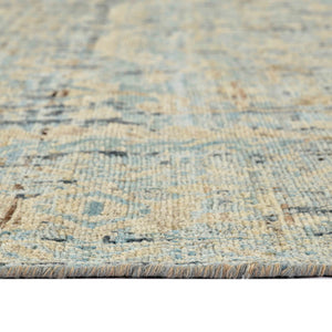 AMER Rugs Craft  CRA-6 Hand-Knotted Handmade Raw Handspun New Zealand Wool Transitional Bordered Rug Off White 10' x 14'