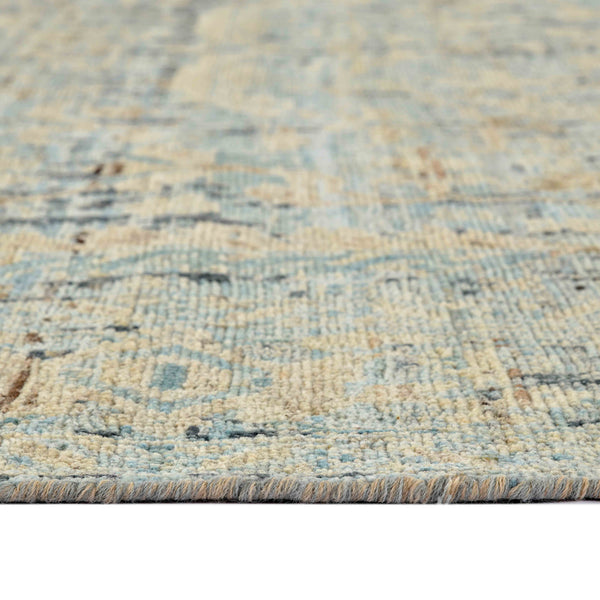 AMER Rugs Craft  CRA-6 Hand-Knotted Handmade Raw Handspun New Zealand Wool Transitional Bordered Rug Off White 10' x 14'