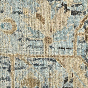 AMER Rugs Craft  CRA-6 Hand-Knotted Handmade Raw Handspun New Zealand Wool Transitional Bordered Rug Off White 10' x 14'