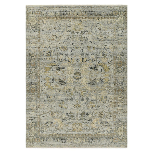 Amer Rugs Craft Classic Bordered Hand-knotted Area Rug In Rich Colors For Luxurious Comfort And Style Gray Wool Cra70203