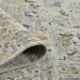 AMER Rugs Craft  CRA-7 Hand-Knotted Handmade Raw Handspun New Zealand Wool Transitional Bordered Rug Gray 10' x 14'