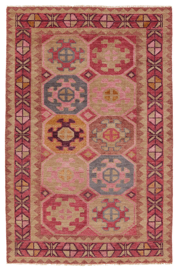 Jaipur Living Coredora Zetta Updated Traditional Contemporary Handmade Indoor Rug Pink 5'x8'