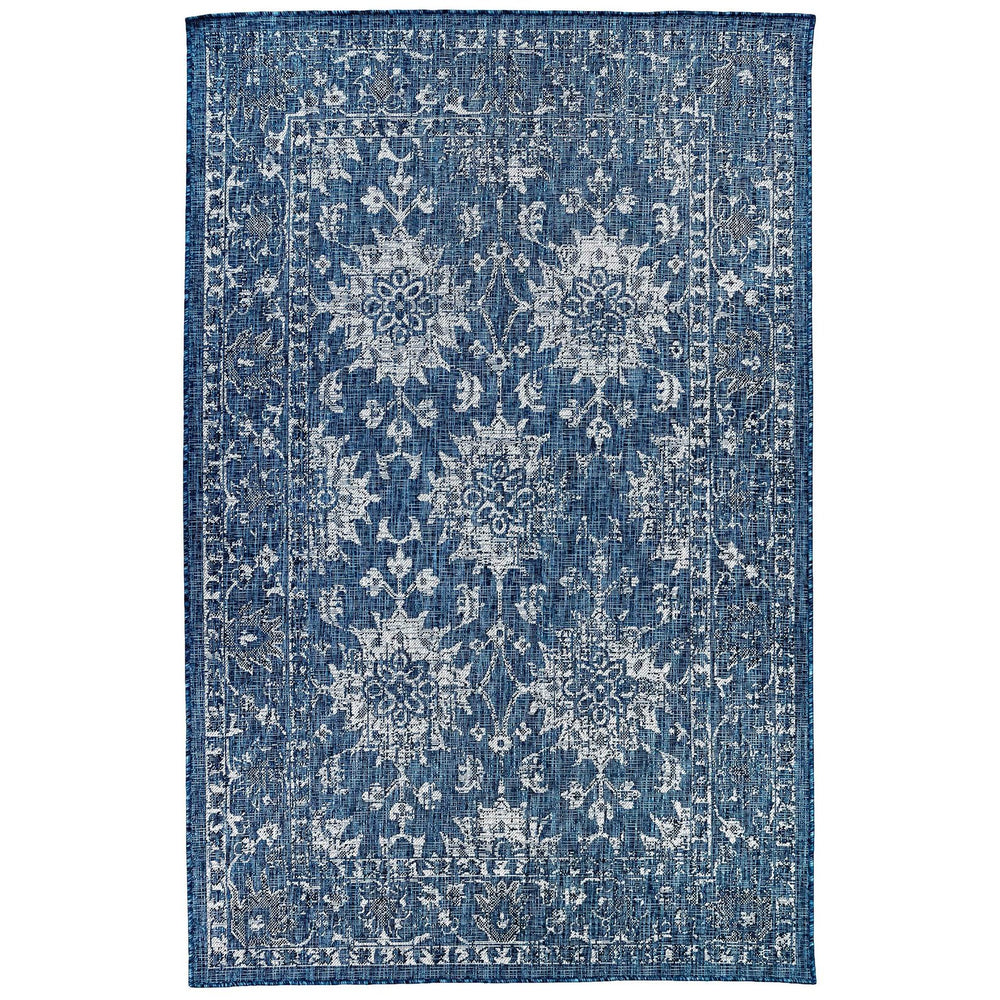 Trans Ocean Liora Manne Carmel Vintage Floral Indoor/Outdoor Area Rug - Timeless Medallion Design For Elegance Navy Polypropylene,Polyester Cre69841833
