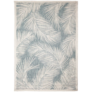 Trans Ocean Liora Manne Carmel Fronds Botanical Indoor/Outdoor Area Rug - Elegant Transitional Design For Any Space Blue Polypropylene,Polyester Cre69847404
