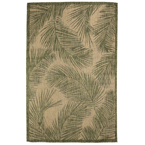 Trans Ocean Liora Manne Carmel Fronds Botanical Indoor/Outdoor Area Rug - Elegant Transitional Design For Any Space Green Polypropylene,Polyester Cre69847406