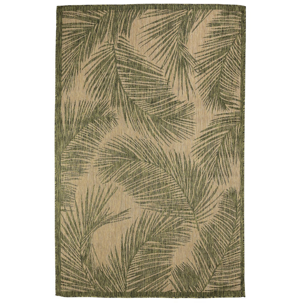 Trans Ocean Liora Manne Carmel Fronds Botanical Indoor/Outdoor Area Rug - Elegant Transitional Design For Any Space Green Polypropylene,Polyester Cre69847406