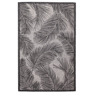Trans Ocean Liora Manne Carmel Fronds Botanical Indoor/Outdoor Area Rug - Elegant Transitional Design For Any Space Black Polypropylene,Polyester Cre69847448