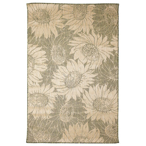 Trans Ocean Liora Manne Carmel Sunflower Field Area Rug - Transitional Botanical Design For Indoor & Outdoor Spaces Green Polypropylene,Polyester Cre80848306
