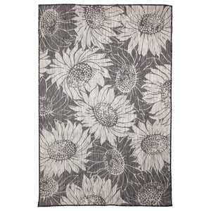 Trans Ocean Liora Manne Carmel Sunflower Field Area Rug - Transitional Botanical Design For Indoor & Outdoor Spaces Black Polypropylene,Polyester Cre69848348