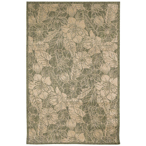 Trans Ocean Liora Manne Carmel Botanical Indoor/Outdoor Area Rug - Elegant Tropical Floral Design For Any Space Green Polypropylene,Polyester Cre45849106