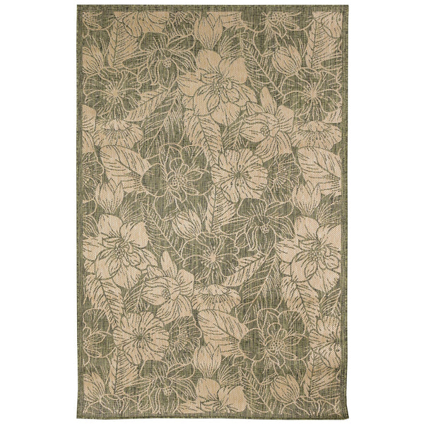 Trans Ocean Liora Manne Carmel Botanical Indoor/Outdoor Area Rug - Elegant Tropical Floral Design For Any Space Green Polypropylene,Polyester Cre45849106