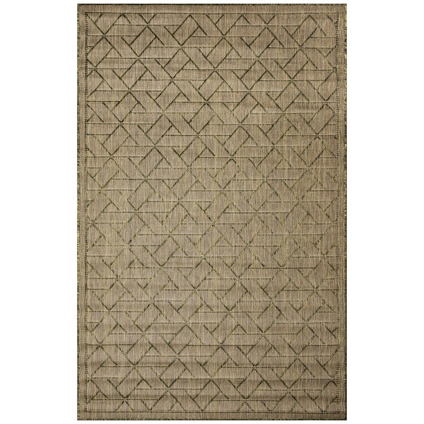Trans Ocean Liora Manne Carmel Pyramid Indoor/Outdoor Area Rug - Contemporary Geometric Design For Stylish Spaces Green Polypropylene,Polyester Cre69849606