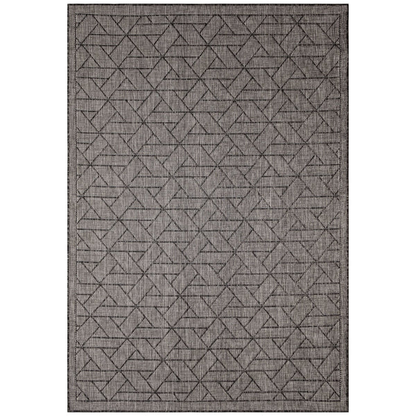 Trans Ocean Liora Manne Carmel Pyramid Indoor/Outdoor Area Rug - Contemporary Geometric Design For Stylish Spaces Black Polypropylene,Polyester Cre45849648