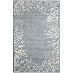 Trans Ocean Liora Manne Carmel Reef Border Indoor/Outdoor Area Rug - Elegant Coastal Design For Any Space Blue Polypropylene,Polyester Cre69849804