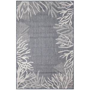 Trans Ocean Liora Manne Carmel Reef Border Indoor/Outdoor Area Rug - Elegant Coastal Design For Any Space Navy Polypropylene,Polyester Cre69849833