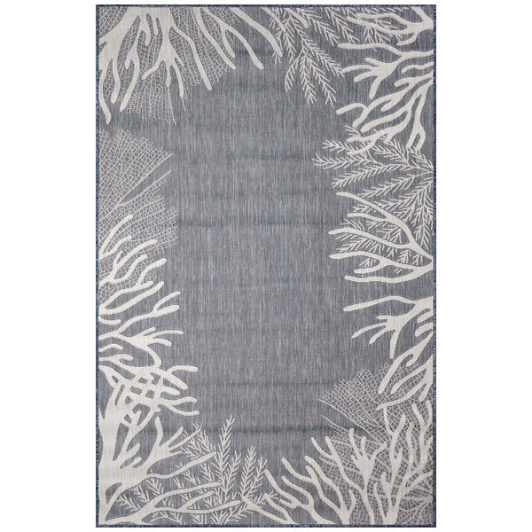 Trans Ocean Liora Manne Carmel Reef Border Indoor/Outdoor Area Rug - Elegant Coastal Design For Any Space Navy Polypropylene,Polyester Cre69849833