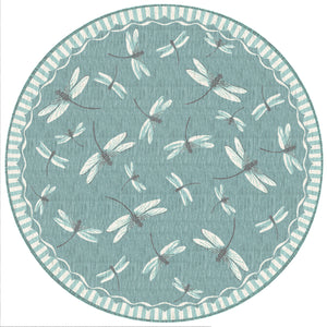 Trans Ocean Liora Manne Carmel Dragonfly Indoor/Outdoor Area Rug – Vibrant Nature Design For Stylish Spaces Blue Polypropylene,Polyester Cred8844004