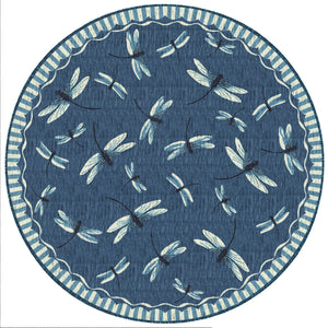 Trans Ocean Liora Manne Carmel Dragonfly Indoor/Outdoor Area Rug – Vibrant Nature Design For Stylish Spaces Navy Polypropylene,Polyester Cred8844033
