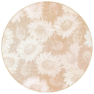 Trans Ocean Liora Manne Carmel Sunflower Field Area Rug - Transitional Botanical Design For Indoor & Outdoor Spaces Beige Polypropylene,Polyester Cred8848312