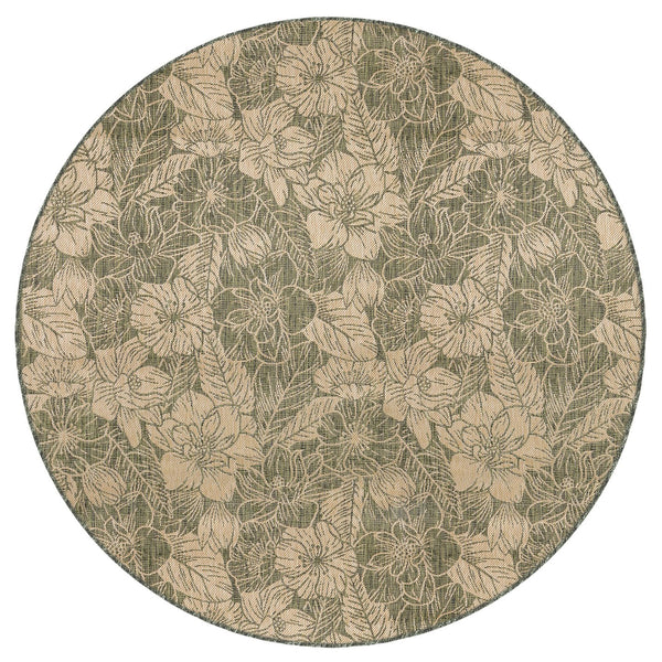 Trans Ocean Liora Manne Carmel Botanical Indoor/Outdoor Area Rug - Elegant Tropical Floral Design For Any Space Green Polypropylene,Polyester Cred8849106