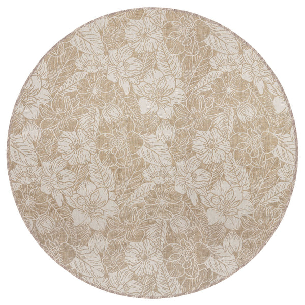 Trans Ocean Liora Manne Carmel Botanical Indoor/Outdoor Area Rug - Elegant Tropical Floral Design For Any Space Beige Polypropylene,Polyester Cred8849112
