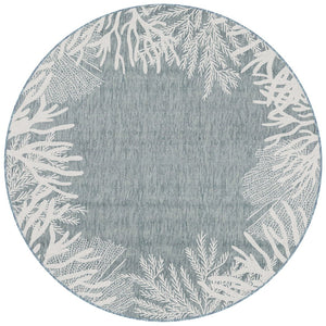 Trans Ocean Liora Manne Carmel Reef Border Indoor/Outdoor Area Rug - Elegant Coastal Design For Any Space Blue Polypropylene,Polyester Cred8849804
