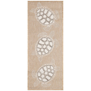 Trans Ocean Liora Manne Carmel Coastal Turtle Indoor/Outdoor Area Rug - Vibrant Beach Style For Any Space Natural Polypropylene,Polyester Crer5841312