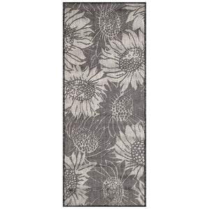 Trans Ocean Liora Manne Carmel Sunflower Field Area Rug - Transitional Botanical Design For Indoor & Outdoor Spaces Black Polypropylene,Polyester Crer5848348
